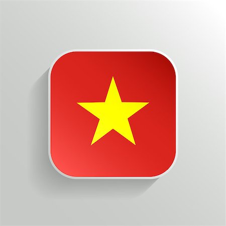 simsearch:400-09112791,k - Vector Button - Vietnam Flag Icon on White Background Stock Photo - Budget Royalty-Free & Subscription, Code: 400-07830983