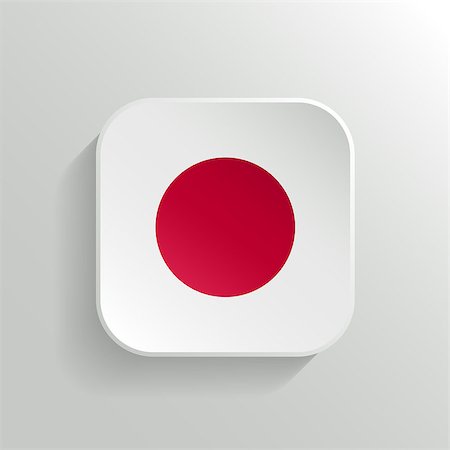 simsearch:400-09115392,k - Vector Button - Japan Flag Icon on White Background Foto de stock - Super Valor sin royalties y Suscripción, Código: 400-07831009