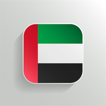 simsearch:400-09097931,k - Vector Button - United Arab Emirates Flag Icon on White Background Foto de stock - Super Valor sin royalties y Suscripción, Código: 400-07831028