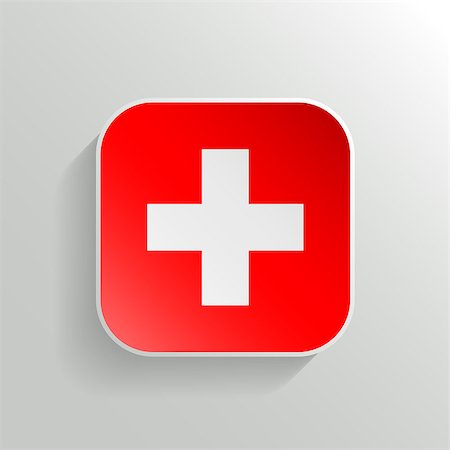 simsearch:400-09112791,k - Vector Button - Switzerland Flag Icon on White Background Stock Photo - Budget Royalty-Free & Subscription, Code: 400-07831020