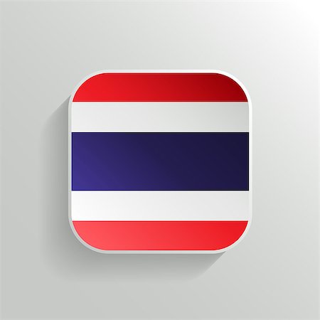 simsearch:400-09112791,k - Vector Button - Thailand Flag Icon on White Background Stock Photo - Budget Royalty-Free & Subscription, Code: 400-07831023