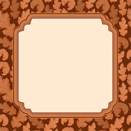 simsearch:400-07417266,k - Decorative frame with leaves 1 - eps10 vector illustration. Foto de stock - Super Valor sin royalties y Suscripción, Código: 400-07831162