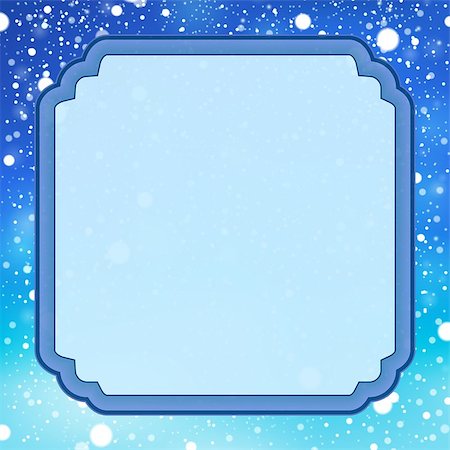 simsearch:400-07417266,k - Decorative frame with snow 1 - eps10 vector illustration. Foto de stock - Super Valor sin royalties y Suscripción, Código: 400-07831163