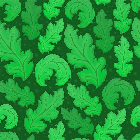 simsearch:400-07830872,k - Leafy seamless background 5 - eps10 vector illustration. Foto de stock - Royalty-Free Super Valor e Assinatura, Número: 400-07831185