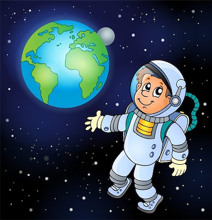 simsearch:859-08384614,k - Image with space theme 6 - eps10 vector illustration. Foto de stock - Super Valor sin royalties y Suscripción, Código: 400-07831183