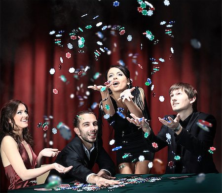 Young people have a good time in casino Photographie de stock - Aubaine LD & Abonnement, Code: 400-07831343