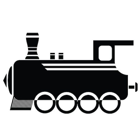 simsearch:400-03977018,k - illustration with locomotive icon  on a white background Stock Photo - Budget Royalty-Free & Subscription, Code: 400-07831482