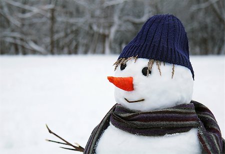 funny freezing cold photos - snow man standing close up Stock Photo - Budget Royalty-Free & Subscription, Code: 400-07831743