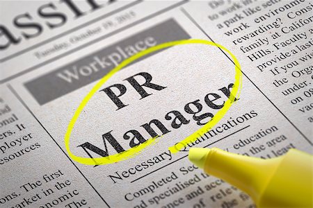 simsearch:400-07819447,k - PR Manager Vacancy in Newspaper. Job Search Concept. Stock Photo - Budget Royalty-Free & Subscription, Code: 400-07832303