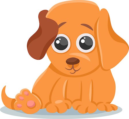 simsearch:400-08405101,k - Cartoon Illustration of Cute Little Baby Animal Dog or Puppy Stock Photo - Budget Royalty-Free & Subscription, Code: 400-07832666