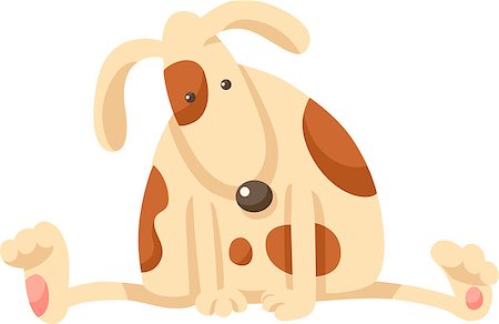 simsearch:400-07832657,k - Cartoon Illustration of Funny Spotted Dog or Puppy Foto de stock - Royalty-Free Super Valor e Assinatura, Número: 400-07832661