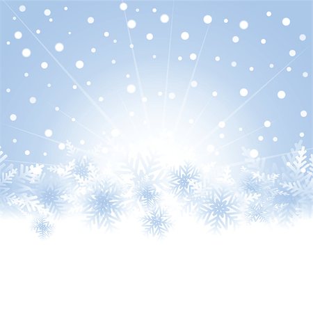 simsearch:400-08407579,k - Christmas snowflakes on blue background of the greeting card. Vector illustration. Photographie de stock - Aubaine LD & Abonnement, Code: 400-07832891