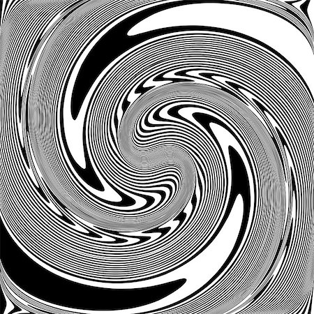 simsearch:400-07717373,k - Design monochrome spiral movement illusion background. Abstract strip lines warped backdrop. Vector-art illustration Foto de stock - Super Valor sin royalties y Suscripción, Código: 400-07833005