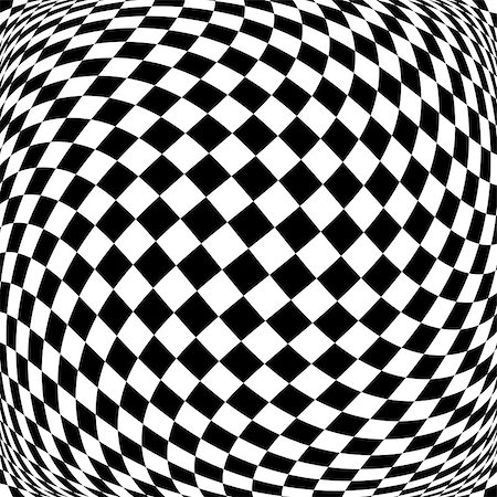 simsearch:400-07516420,k - Design monochrome motion illusion checkered background. Abstract torsion backdrop. Vector-art illustration Foto de stock - Super Valor sin royalties y Suscripción, Código: 400-07833055