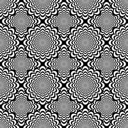 simsearch:400-07990322,k - Design seamless monochrome spiral movement pattern. Abstract background in op art style. Vector art Photographie de stock - Aubaine LD & Abonnement, Code: 400-07833069