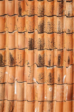 Background of old roof tiles Stock Photo - Budget Royalty-Free & Subscription, Code: 400-07833198