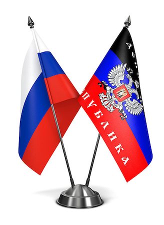 extremist - Russia and Donetsk People's Republic - Miniature Flags Isolated on White Background. Stock Photo - Budget Royalty-Free & Subscription, Code: 400-07833766