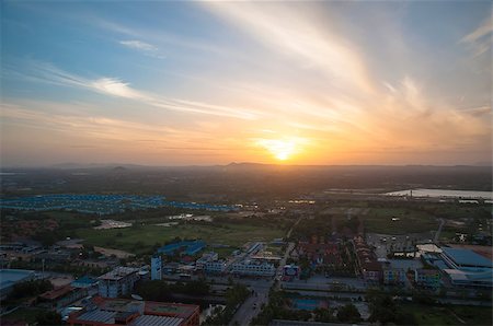 pattaya - The beautiful of Sunrise at Pattaya City, in Chonburi, Thailand. Foto de stock - Super Valor sin royalties y Suscripción, Código: 400-07833811