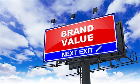 simsearch:400-07819447,k - Brand Value - Red Billboard on Sky Background. Business Concept. Stock Photo - Budget Royalty-Free & Subscription, Code: 400-07833895