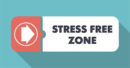 decompression - Stress Free Zone Button in Flat Design with Long Shadows on Orange Background. Stock Photo - Budget Royalty-Free & Subscription, Code: 400-07833897