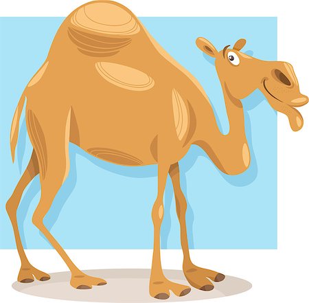 simsearch:400-06426325,k - Cartoon Illustration of Funny Dromedary Camel Animal Stock Photo - Budget Royalty-Free & Subscription, Code: 400-07833921