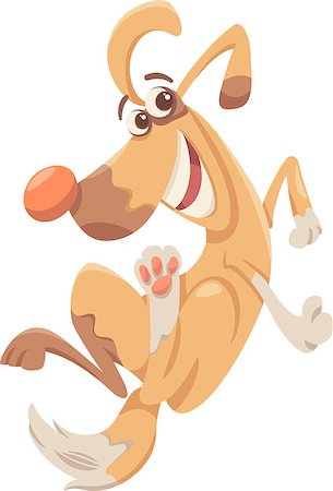 Cartoon Illustration of Funny Playful Dog Foto de stock - Super Valor sin royalties y Suscripción, Código: 400-07833935