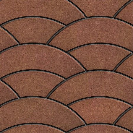 patterned tiled floor - Brown Paving Slabs Laid as Semicircle. Seamless Tileable Texture. Stock Photo - Budget Royalty-Free & Subscription, Code: 400-07840001