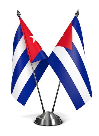 simsearch:400-07840116,k - Republic of Cuba - Miniature Flags Isolated on White Background. Photographie de stock - Aubaine LD & Abonnement, Code: 400-07840020