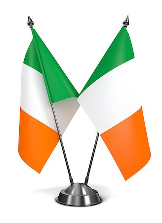 simsearch:400-07840116,k - Ireland - Miniature Flags Isolated on White Background. Photographie de stock - Aubaine LD & Abonnement, Code: 400-07840022
