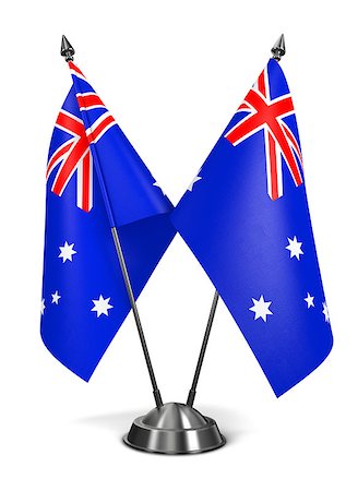 simsearch:400-07840116,k - Australia - Miniature Flags Isolated on White Background. Photographie de stock - Aubaine LD & Abonnement, Code: 400-07840023