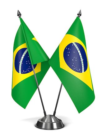 simsearch:400-07840116,k - Brazil - Miniature Flags Isolated on White Background. Photographie de stock - Aubaine LD & Abonnement, Code: 400-07840050