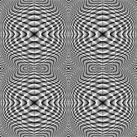 simsearch:400-07990307,k - Design seamless monochrome illusion checkered pattern. Abstract torsion background. Vector art. No gradient Foto de stock - Super Valor sin royalties y Suscripción, Código: 400-07840289