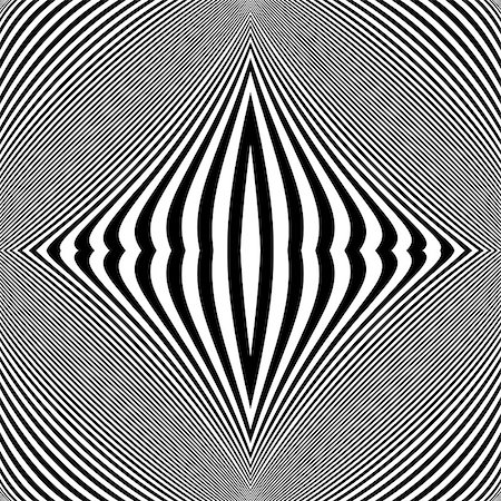 simsearch:400-07409232,k - Design monochrome movement illusion background. Abstract striped lines distortion backdrop. Vector-art illustration. No gradient Fotografie stock - Microstock e Abbonamento, Codice: 400-07840308