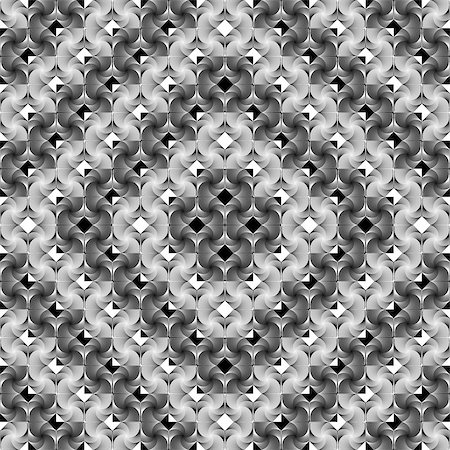 simsearch:400-07507345,k - Design seamless monochrome decorative geometric pattern. Abstract trellised textured background. Vector art. No gradient Foto de stock - Royalty-Free Super Valor e Assinatura, Número: 400-07840310