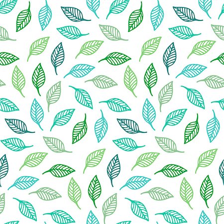 simsearch:400-07825372,k - Abstract seamless pattern with green leaves. Vector illustration. Photographie de stock - Aubaine LD & Abonnement, Code: 400-07840548