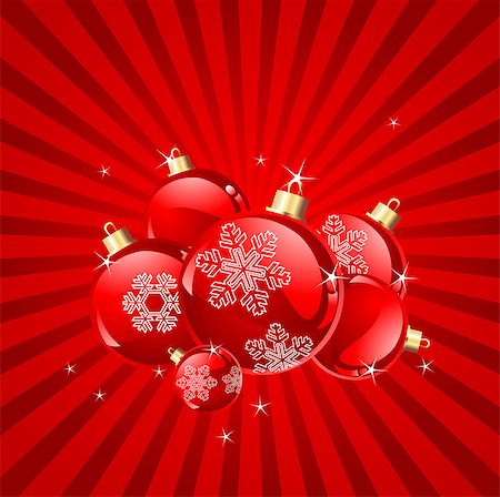 simsearch:400-07840277,k - Abstract Christmas background with baubles Foto de stock - Super Valor sin royalties y Suscripción, Código: 400-07840637