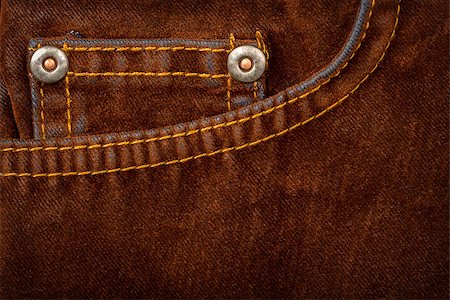 Brown jeans texture with a pocket Photographie de stock - Aubaine LD & Abonnement, Code: 400-07840684