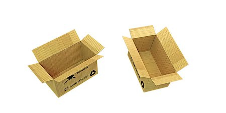 simsearch:400-06359368,k - open cardboard boxes isolated on white background Foto de stock - Super Valor sin royalties y Suscripción, Código: 400-07894838