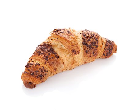 simsearch:400-05704821,k - Fresh croissant. Isolated on white background Foto de stock - Super Valor sin royalties y Suscripción, Código: 400-07894887