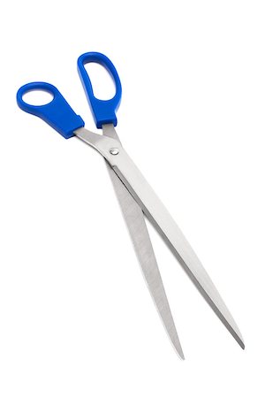simsearch:400-05036060,k - Modern metal scissors on a white background Stock Photo - Budget Royalty-Free & Subscription, Code: 400-07895092