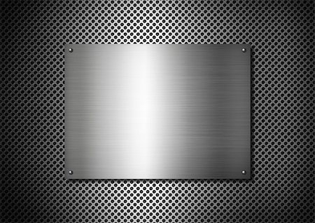 Silver Metal texture plate with screws on a aluminium grid background Stock Photo - Budget Royalty-Free & Subscription, Code: 400-07895111