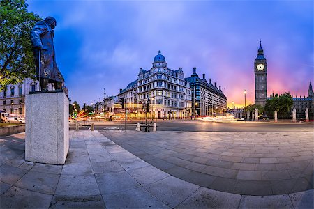 Panorama of Parliament Square and Queen Elizabeth Tower in London, United Kingdom Stock Photo - Budget Royalty-Free & Subscription, Code: 400-07895163