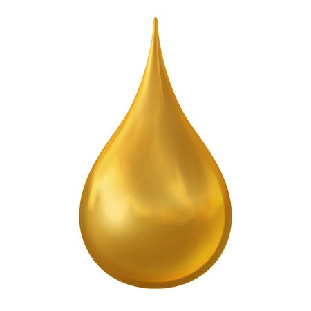 simsearch:614-06719222,k - Falling down a drop of golden color on white background. Clipping path included. Stock Photo - Budget Royalty-Free & Subscription, Code: 400-07895571