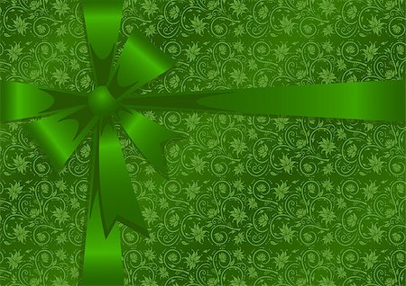 Illustration of gift wrapping in green colors Stock Photo - Budget Royalty-Free & Subscription, Code: 400-07896326