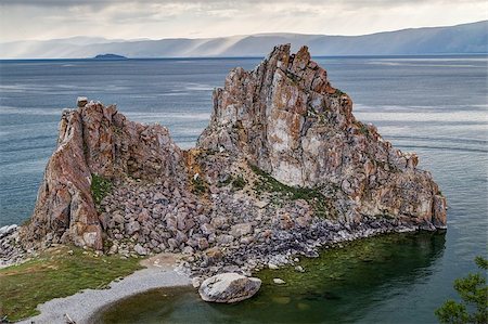 simsearch:400-07167212,k - Shaman Rock - holy place for Buryats in Siberia, Lake Baikal, Russia Photographie de stock - Aubaine LD & Abonnement, Code: 400-07896368