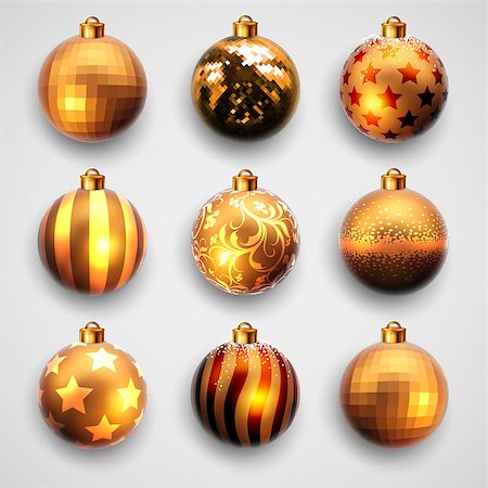 Christmas balls design, this illustration may be useful as designer work Fotografie stock - Microstock e Abbonamento, Codice: 400-07896478