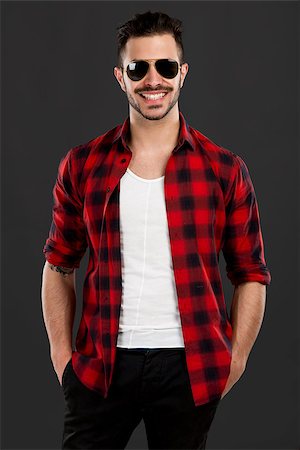 swag - Studio portrait of a handsome young man Stock Photo - Budget Royalty-Free & Subscription, Code: 400-07896696