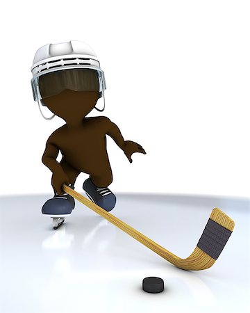 simsearch:400-07547930,k - 3D Render of Morph Man ice hockey Stock Photo - Budget Royalty-Free & Subscription, Code: 400-07896779