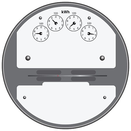 simsearch:400-05304897,k - Electrical device for measuring the consumption of electricity. Vector illustration. Foto de stock - Super Valor sin royalties y Suscripción, Código: 400-07896806
