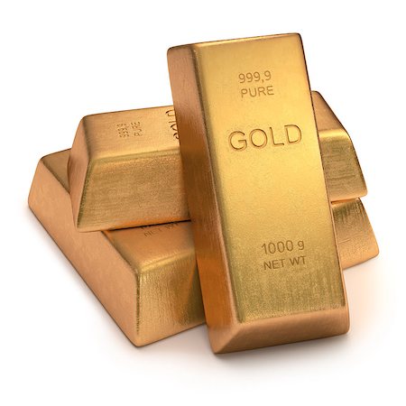Gold Bars on white background. Clipping path included. Stock Photo - Budget Royalty-Free & Subscription, Code: 400-07896859